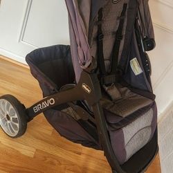 Folding Chicco Bravo Stroller Single Baby Storage