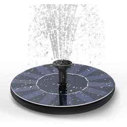 Solar Fountain Water Pump for Bird Bath, New Upgraded Mini Solar Powered Fountain Pump 1.5W Free Standing Solar Panel Kit Water Fountain for Garden, P