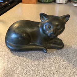 Bronze Cat Paperweight 