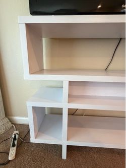 TV stand white decor