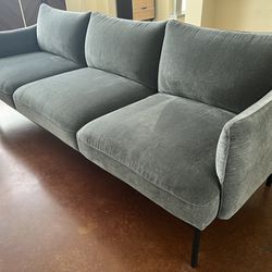 Moving Out Sale | West Elm Sofa (Modern Chenille, Slate)