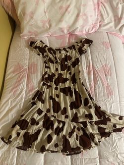 Boot barn cow print dress size small
