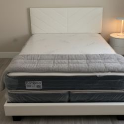 Queen Size Bed Frame With Mattress New Bedroom Furniture Set Queen BED FRAME Box Sealed 3PCS 