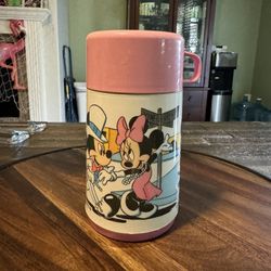 Vintage Minnie And Mickey Mouse Thermos 