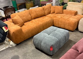 Amazing Cloud  Style Mid Century Modern Style Orange Sectional MCM 