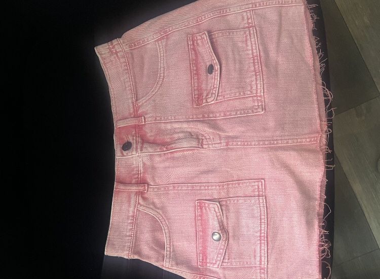 Pink Jean Skirt
