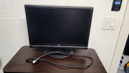 22 inch AOC LCD Computer Monitor with Power Cable