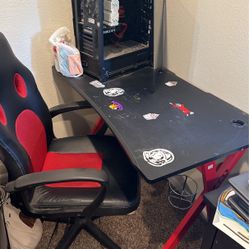 Gaming Desk Chair And Pc