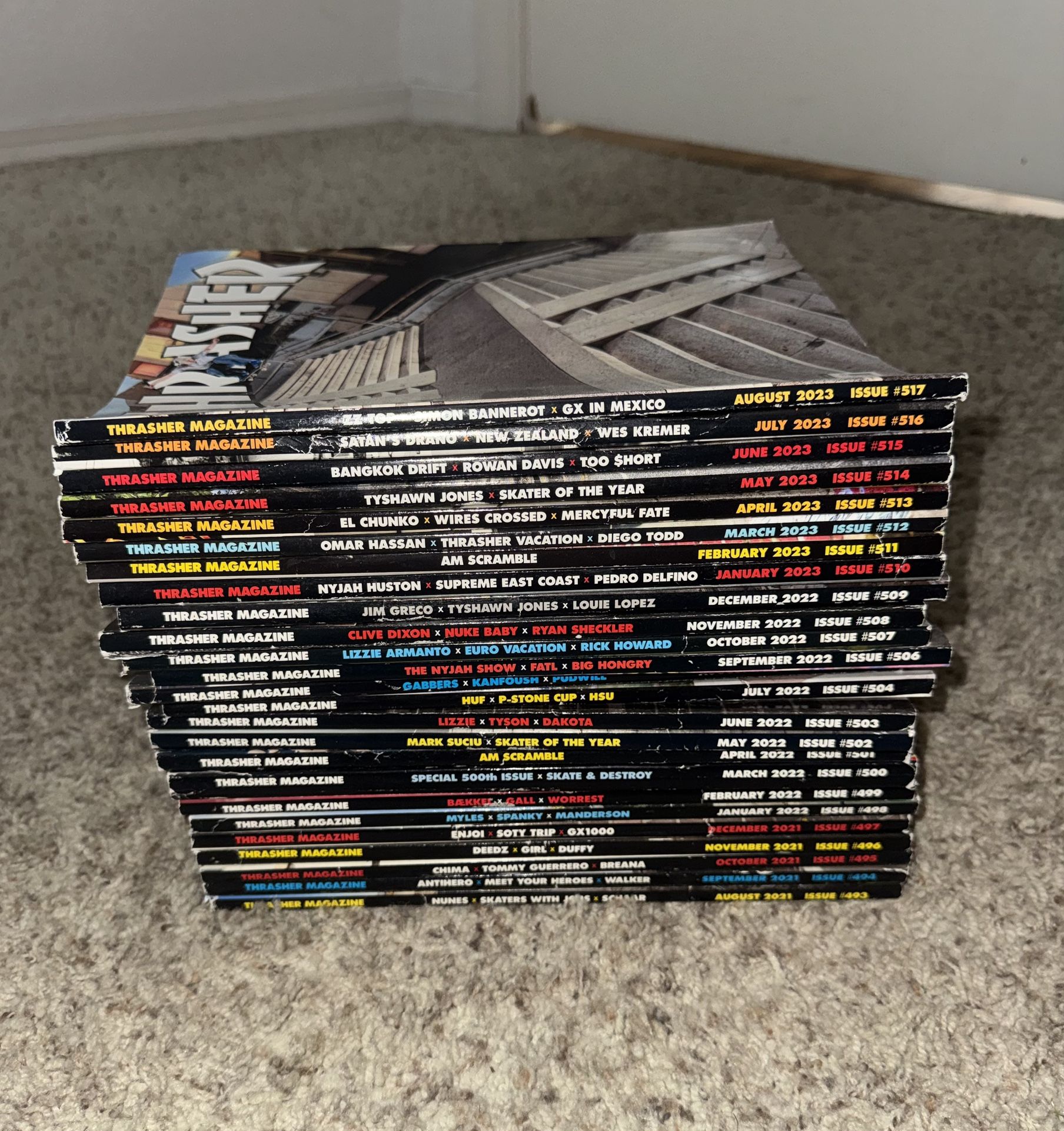 25 Thrasher Magazines #493-#517