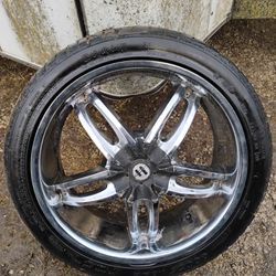 4 - 6 LIG 20" CHROME RIMS / 245 45 20" TIRES. SET $175!