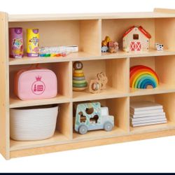 Toy Organizers and Storage for Kids, 35.4" H, Montessori Shelf 8-Section Wooden Storage Cabinet for Kids Room, Playroom, Classroom, Daycare and Presch