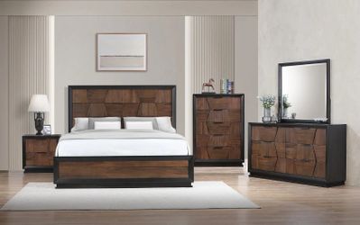 Brand New Walnut Espresso Bedroom Set-AVAILABLE IN QUEEN AND KING SIZE