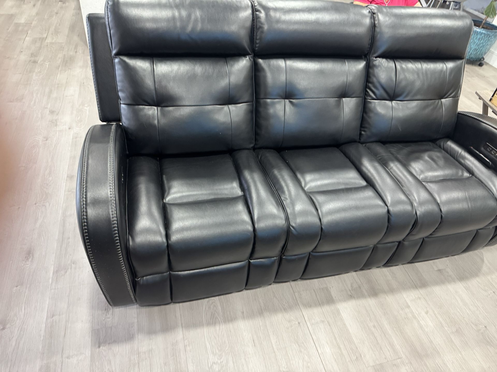 Omega Black Reclining Sofa