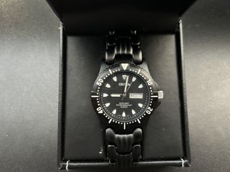 Croton Watch Japan Quartz All Black 3ATM-100ft Water Resistant Stainless Steel