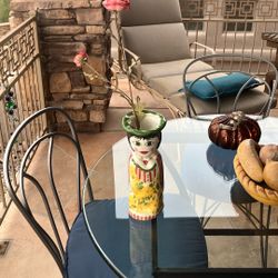  Vase Sasan Paley Bella Casa 10 1/2 Inches Tall