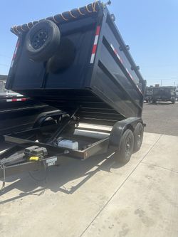 Heavy Duty 10 X 8 X 4 Dump Trailer Factory Built With Factory Warranty
