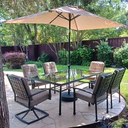 Hampton Bay 8-Piece Aluminum Outdoor Dining Set