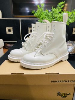 All White Doctor Martens