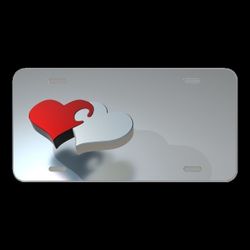 License Plate Novelty Car Front Puzzle Heart Love Two Hearts
