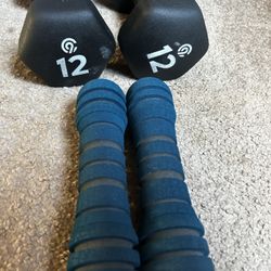 Dumbbell Weights: 3lb And 12lb