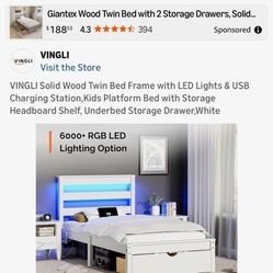 Vingli  Wood Bed Frame