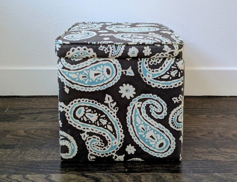 $15 Paisley Small Ottoman - Storage