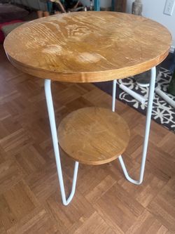 Side table —wood and metal