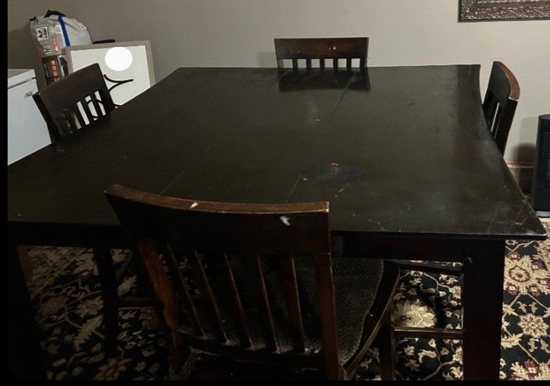Free Bar Height Kitchen Table with 4 Chairs