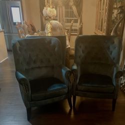Teal Green accent Chair