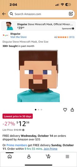 Minecraft Steve Mask only