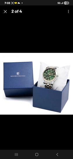 Montres Prestige Chronograph Watch Green Dial