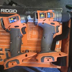 RIDGID 18V SubCompact Brushless Drill and Impaxct Driver (TOOL ONLY)