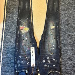 Purple Jeans Paint Splatter 