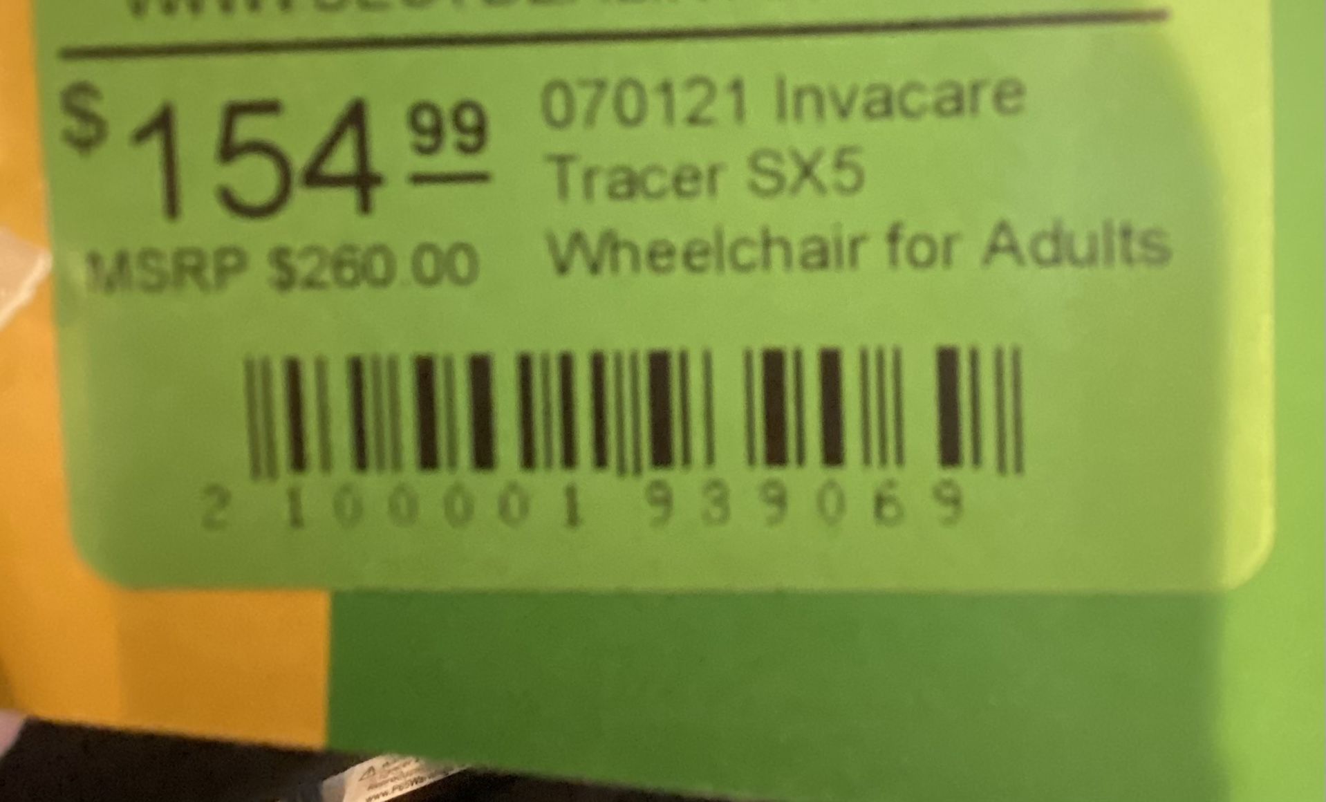 NEW WHEEL CHAIR -Invacare Tracer SX5