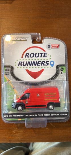 Greenlight Route Runners 2018 Ram Promaster Anaheim CA Fire Rescue 1:64 Diecast $10