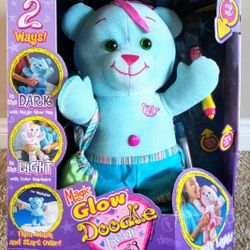 Magic Glow Doodle Bear: Artie 17" Draw Convas Plush Toy 