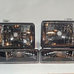 LA Zona Auto Parts 1998 to 2004 Chevy Blazer S10 Headlights Luces micas calaveras  