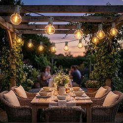 100ft Globe String Light with 32 LED Shattered Proof Bulbs + 2 Extra LED Bulbs