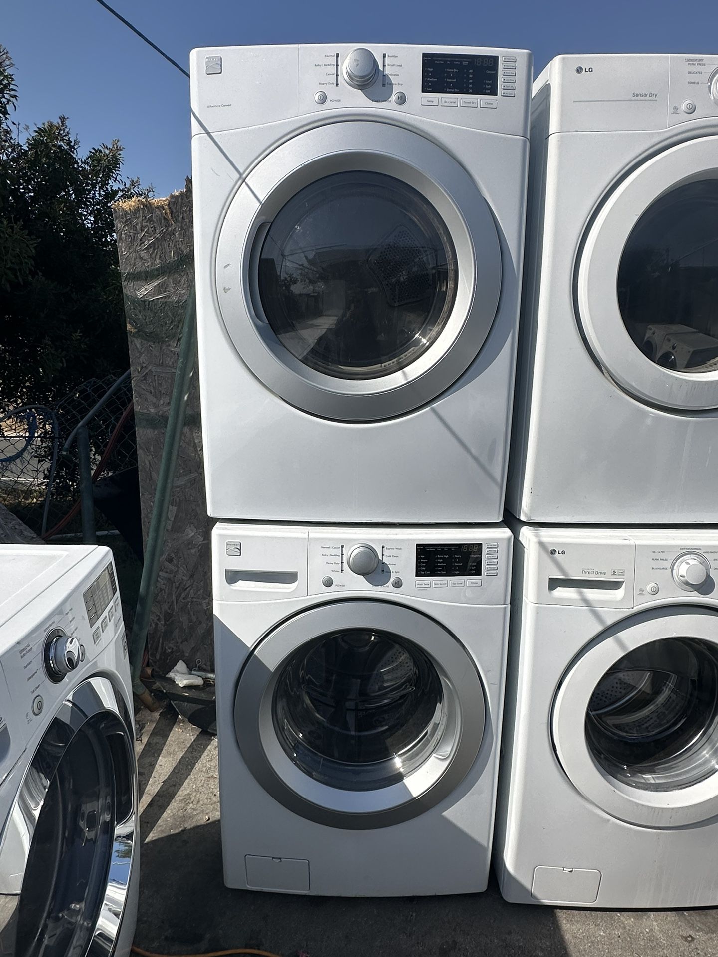 White Kenmore Front Load Washer And Dryer Gas Set We Deliver And Install🚚👨🏻‍🔧