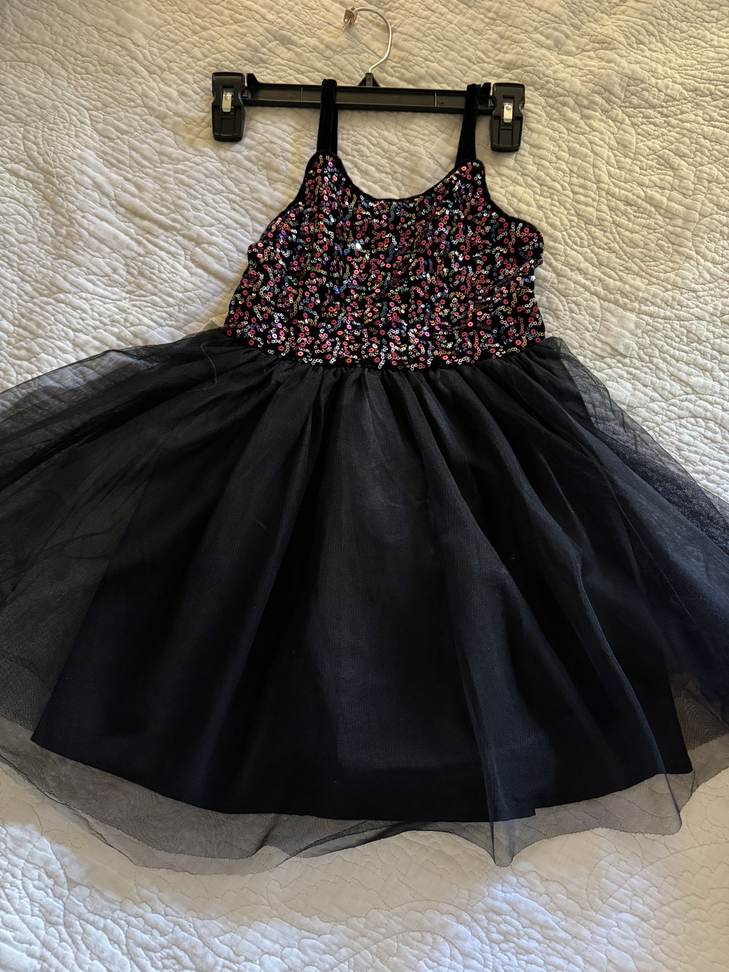 Cat & Jack Sequins Kids Dress, Black, Size 6 Years 