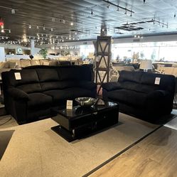 Black Sofa And Loveseat