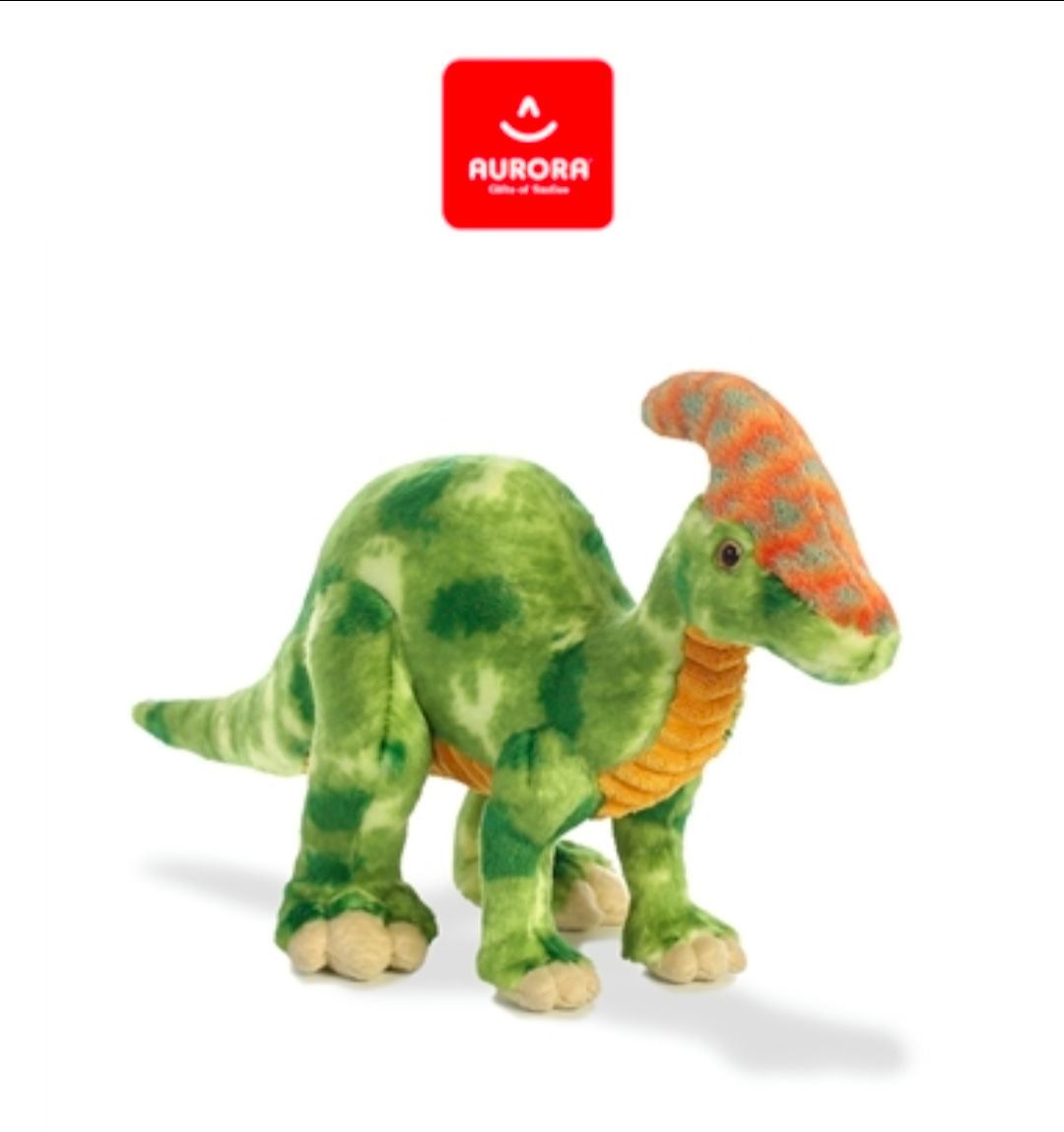Green Parasaurolophus Stuffed Animal by Aurora