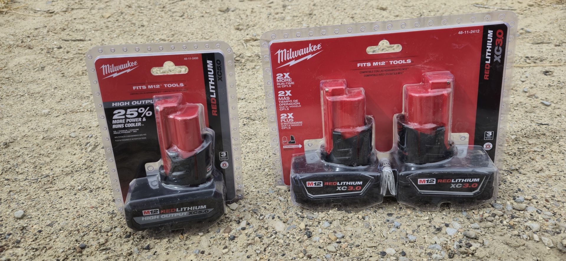 M12 Battery Set XC5.0 And Two XC3.0