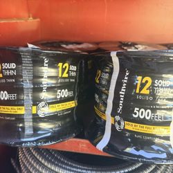12 THHN Wire Solid Black, White , Or Green 500ft Spools 