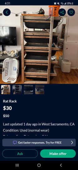 Free Pick Up, Rat Rack, Tank, Reptile, Aquarium 