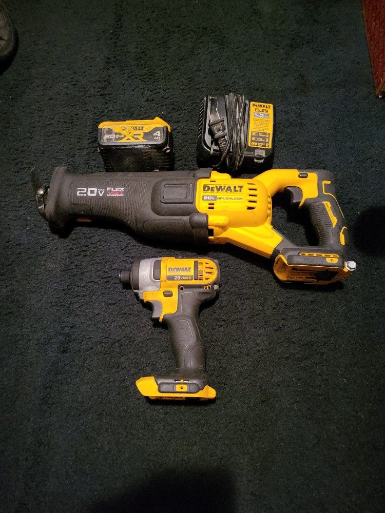 Dewalt 20v Flex Volt Advantage Sawzall And Impact Driver