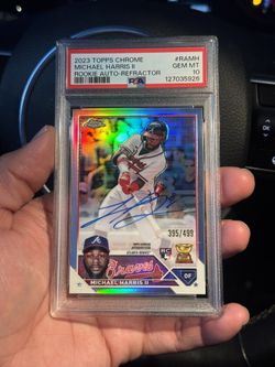 2023 Topps Chrome #RA-MH Michael Harris Refractor #/499 PSA 10 Auto Rookie RC
