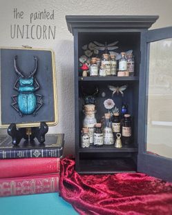 Dark Gothic Apothecary Cabinet