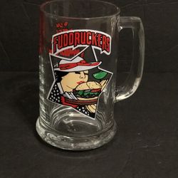 Vintage Fuddruckers Glass Mug Beer Restaurant “The World’s Greatest Hamburger