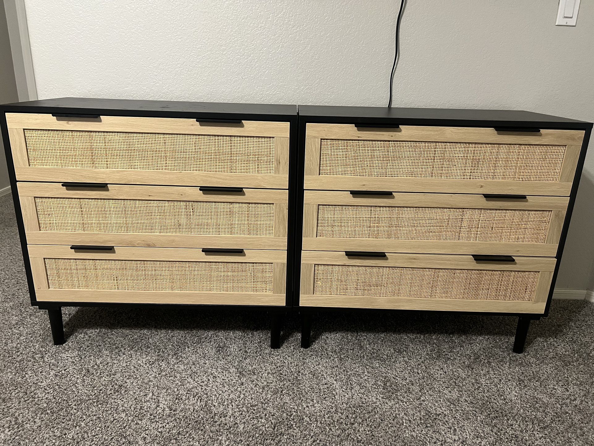 2 Three-Drawer Dressers